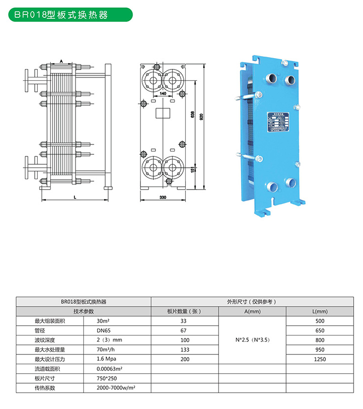 BR018型板式換熱器
